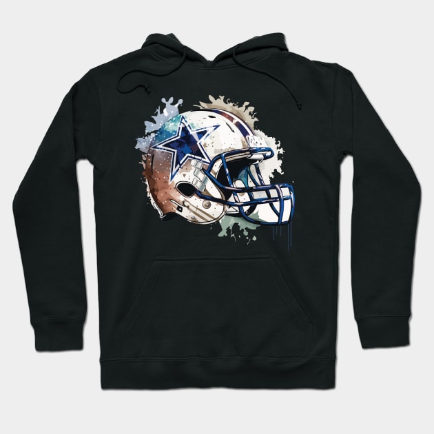 Dallas Cowboys Colorful Helmet Hoodie by vectrus